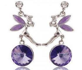 Fashion Nice Cute Shine Rhinestone Angel Girl Earring HOT!!